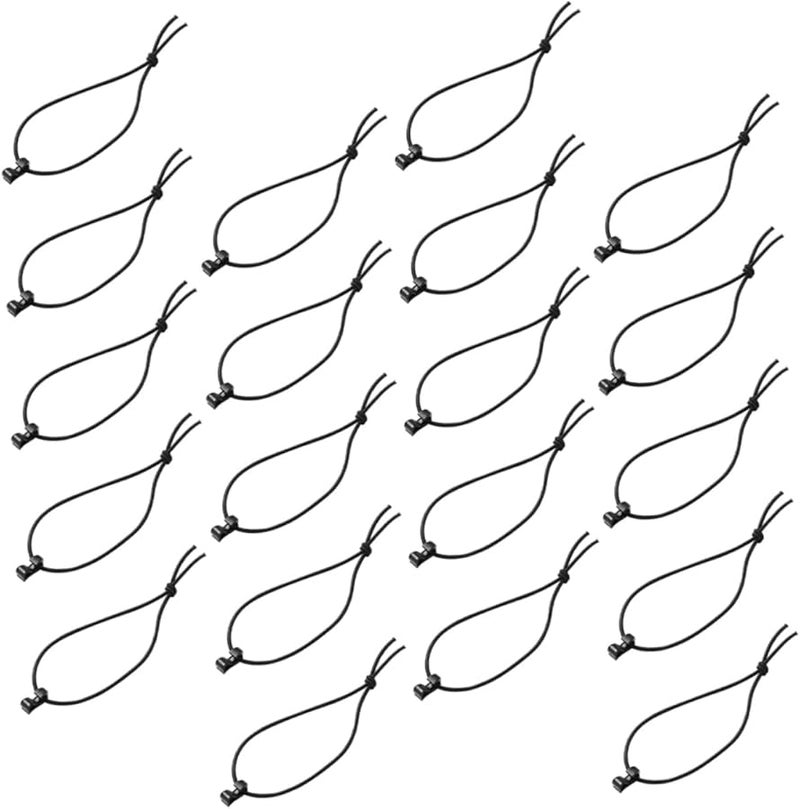 Mikikit 20 Pack Black Elastic Strap Hook Clips for Backpack Gear Organizer and Webbing Management - Image 2