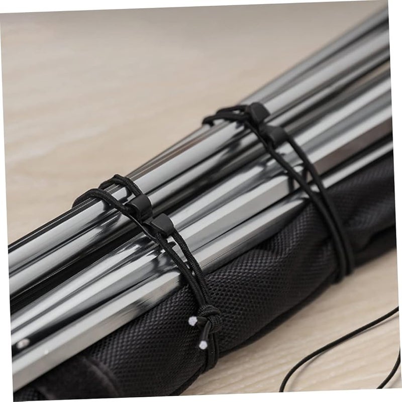 Mikikit 20 Pack Black Elastic Strap Hook Clips for Backpack Gear Organizer and Webbing Management - Image 3