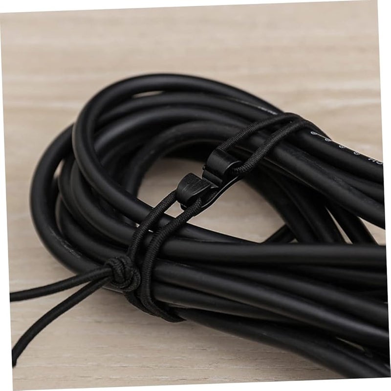 Mikikit 20 Pack Black Elastic Strap Hook Clips for Backpack Gear Organizer and Webbing Management - Image 5