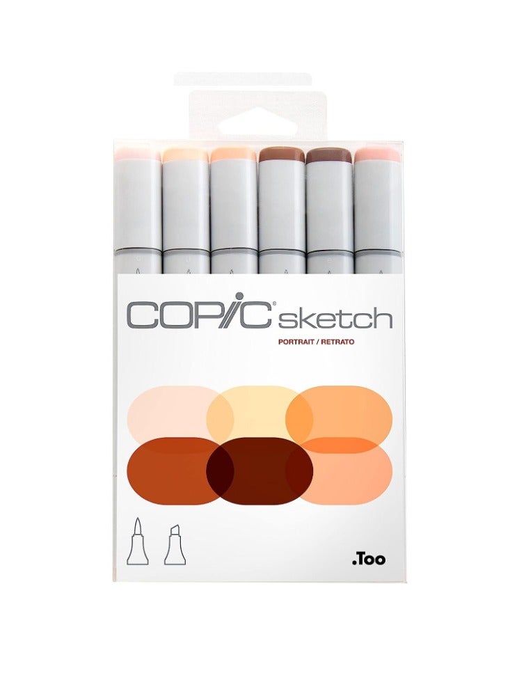 Copic Sketch Marker Sets, 6-color Set Portrait Tones