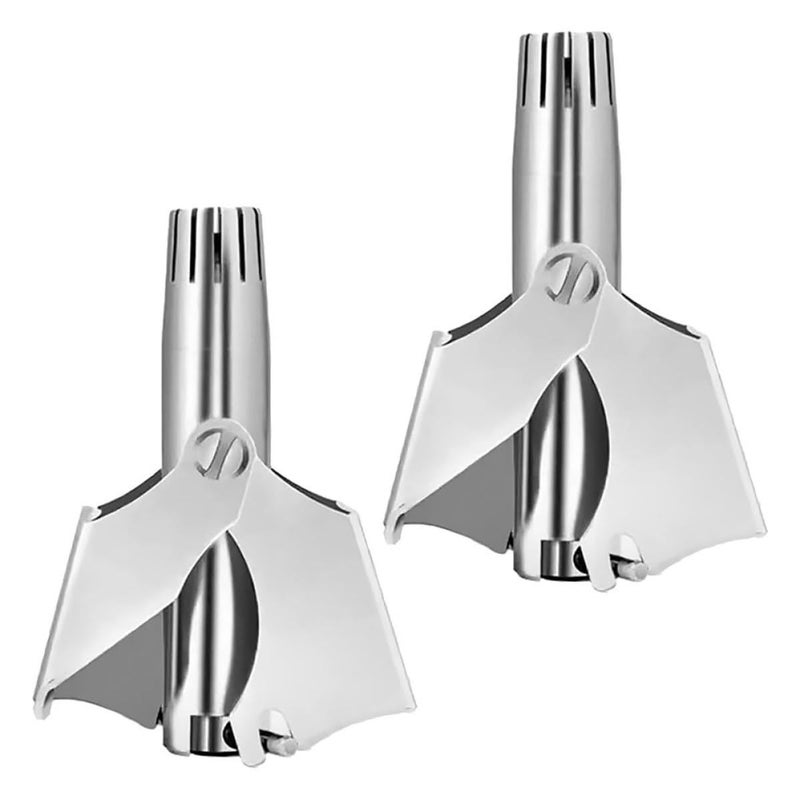 Stainless Steel Manual Nose Hair Trimmer Scissors 2 Pack Travel Nose Hair Clipper For Men And Women Home Portable - Image 2