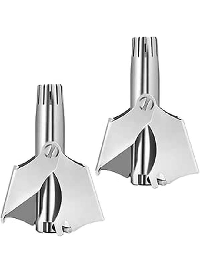 Stainless Steel Manual Nose Hair Trimmer Scissors 2 Pack Travel Nose Hair Clipper For Men And Women Home Portable - Image 1