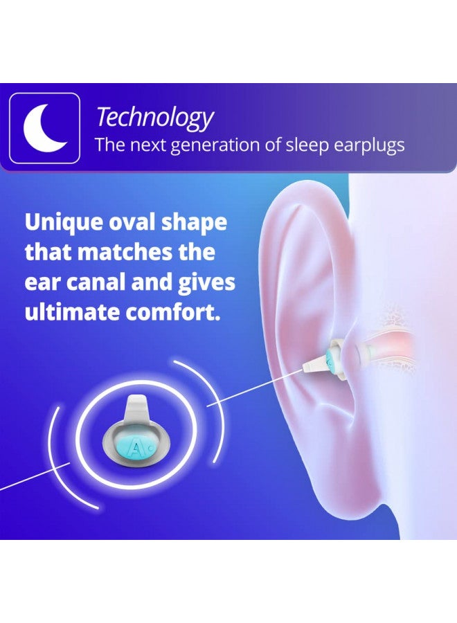 Alpine SleepDeep Mini - Soft Ear Plugs for Sleeping and Concentration - New 3D Oval Shape and Noise Reducing Gel for Better Attenuation - 27dB - Ideal for Side Sleeper - 1-Pair Reusable: S