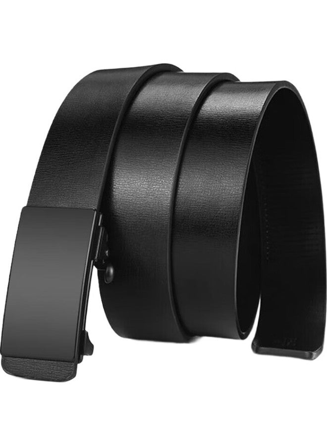 Jevi Men'S Belt, Toothless Automatic Buckle, Genuine Leather Waistband, Casual Business Versatile Two-Layer Cowhide Belt For Young And Middle-Aged Men - Image 2