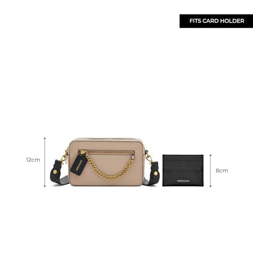 Miraggio Harbour Sling Bag For Women With Adjustable & Detachable Broad Strap | Sling Bags For Women Stylish | Structured Crossbody Bag (Taupe) - Image 2