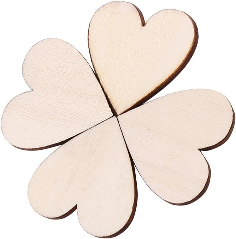 100pcs Wood Small Hearts 3mm Thickness for Decoupage, Sign Making, Crafting with Hearts Shape Embellishment, Ready to Paint, Decorate, or Plain Finish (25mm) - Image 3