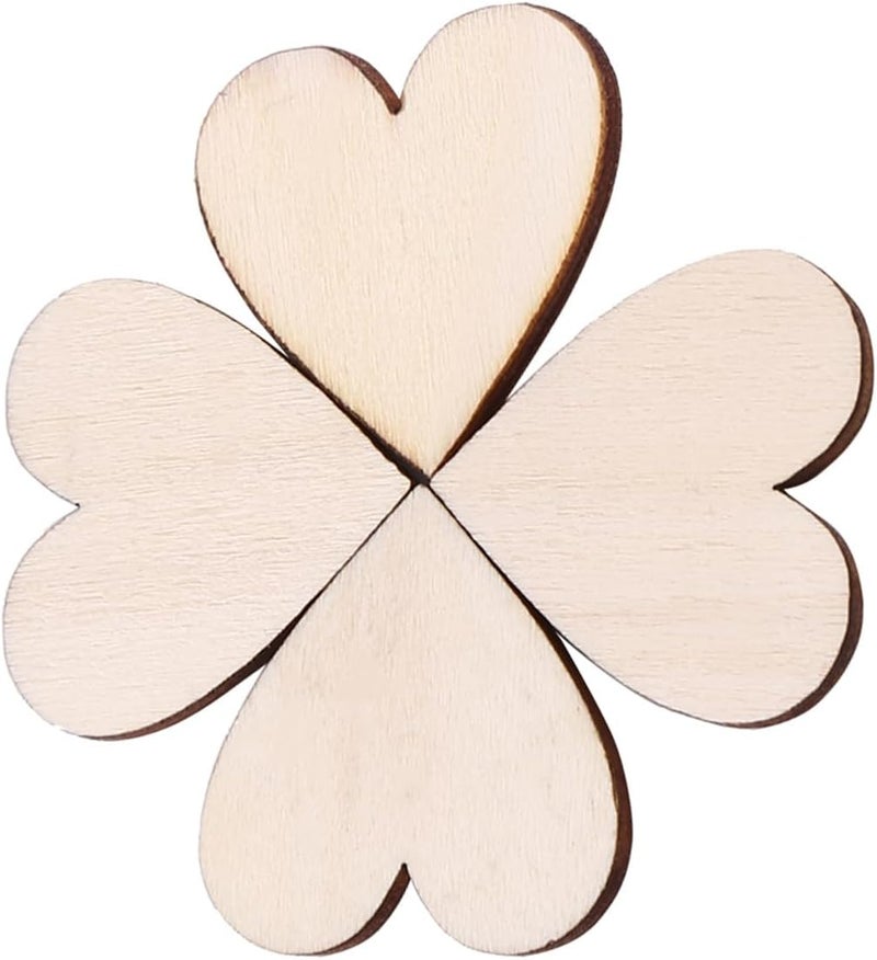 100pcs Wood Small Hearts 3mm Thickness for Decoupage, Sign Making, Crafting with Hearts Shape Embellishment, Ready to Paint, Decorate, or Plain Finish (25mm) - Image 2