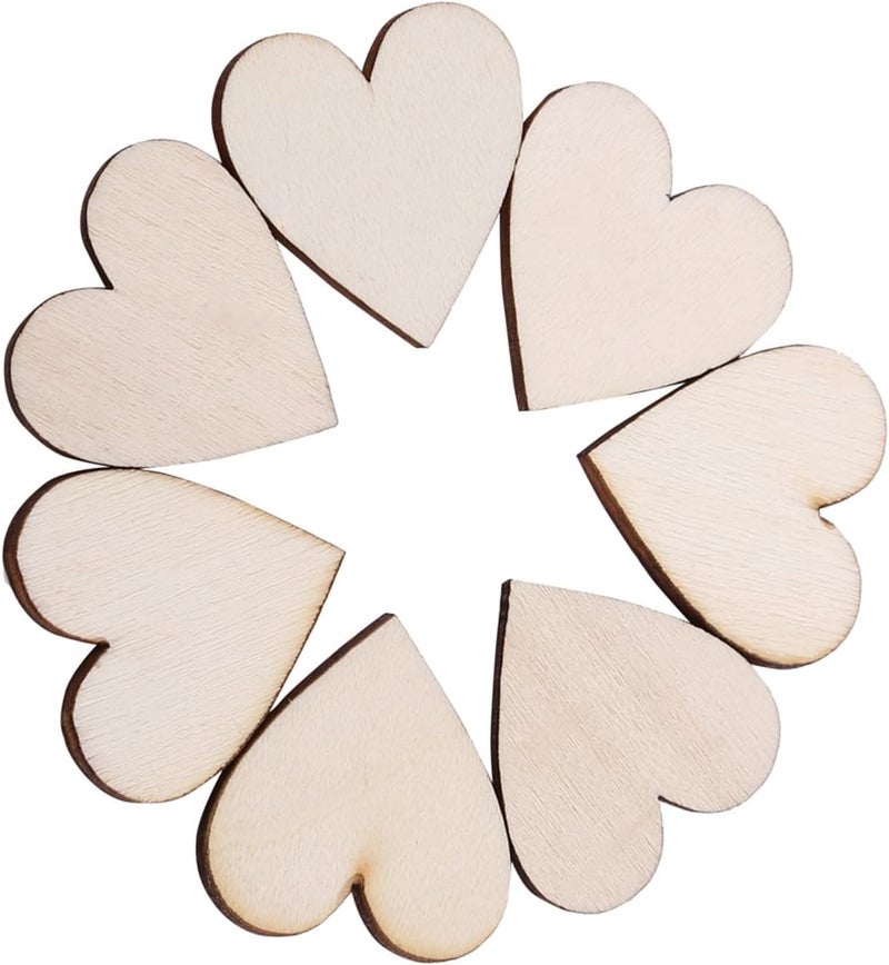 100pcs Wood Small Hearts 3mm Thickness for Decoupage, Sign Making, Crafting with Hearts Shape Embellishment, Ready to Paint, Decorate, or Plain Finish (25mm) - Image 4