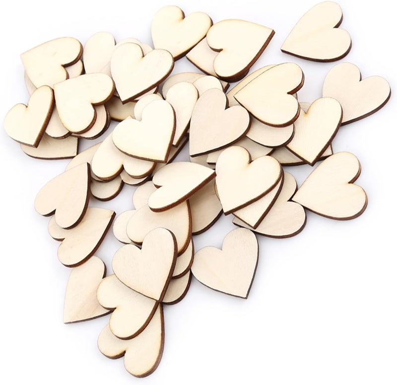100pcs Wood Small Hearts 3mm Thickness for Decoupage, Sign Making, Crafting with Hearts Shape Embellishment, Ready to Paint, Decorate, or Plain Finish (25mm) - Image 5