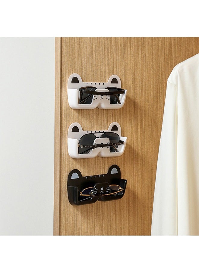 Generic 3Pcs Glasses Storage Rack, Wall Mounted Sunglasses Storage Device, Punch-Free Glasses Holder, Sunglasses Glasses Storage Box, Eyeglass Display Stand, Lovely Glasses Stand  - Image 5
