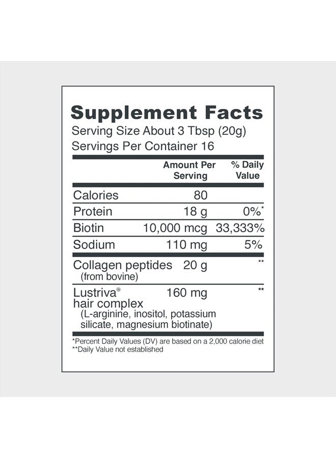 Vital Proteins مسحوق مركب الشعر، بدون نكهة، 11.4 أونصة - Image 2