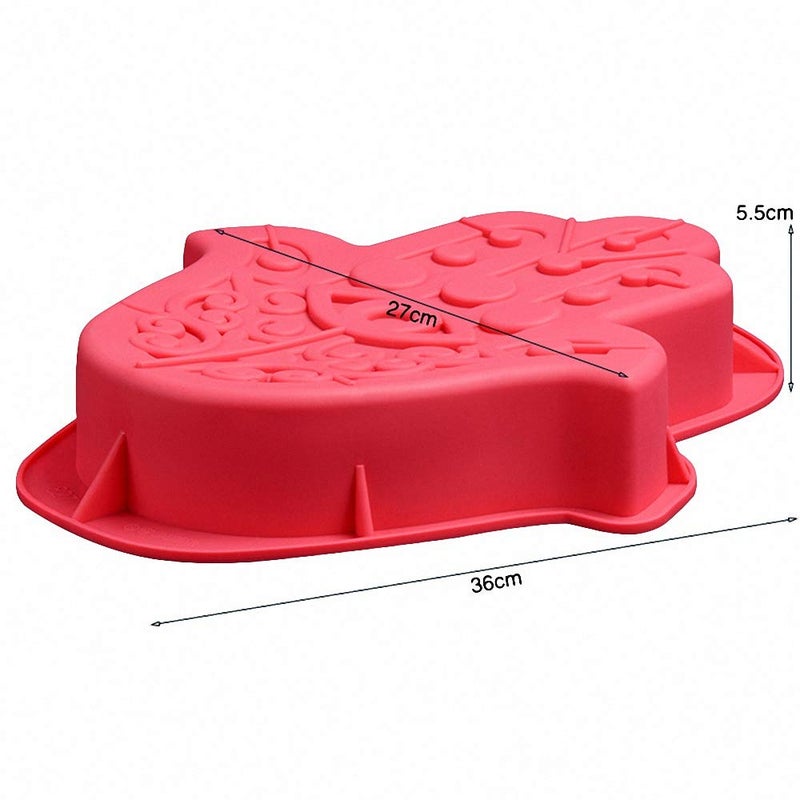 HiParty Hamsa Hand Cake Pan, Hand of Fatima Baking Silicone Mold the Hand of God Cake Mould Eye in Khamsah Palm Rosh Hashanah Bakeware Tools (14" X 10.5" X 2.2", Random Color) - Image 3