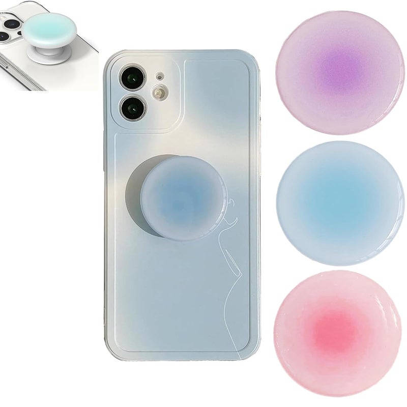 CartHome 3PCS Phone Grip for Phone, 3Color Phone Grip, Scalable Base Grip, Mobile Socket Grips for Smartphones Phone (Pink/Blue/Purple) - Image 1