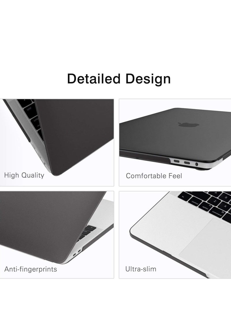 Frosted Hard Shell Compatible with MacBook Pro 13 Inch Case 2016-2023 Release M2 Chip A2338/M1 A2251 A2289 A2159 A1989 A1706 A1708 Plastic Hard Shell Case Protective Cover (Black) - Image 5