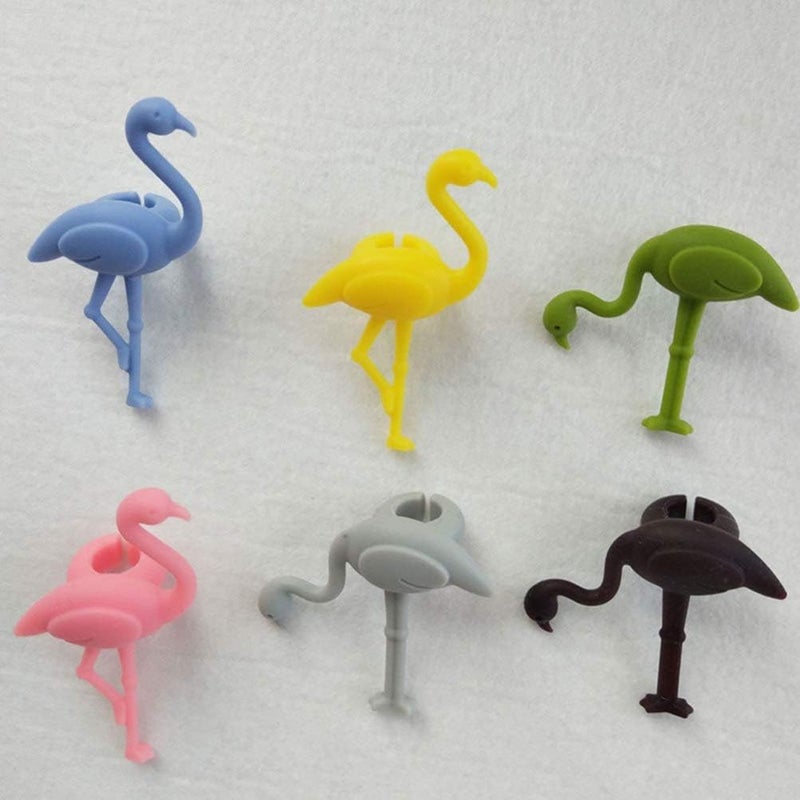woobles Glass Mugs 12 Pcs Wine Glass Drink Markers Flamingo Wine Charm Tags Silicone Wine Glass Champagne Markers for Flamingo Hawaii Tropical Lula Party Supplies Glass Mug Glass Mug - Image 4