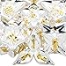 ARUOHHA DND Metal Dice Set Silvery Leaf Golden Numbers Design Polyhedral Dice with Box 7PCS D and D Dice RPG Role Playing Games D20 D12 D10 D8 D6 - Image 2