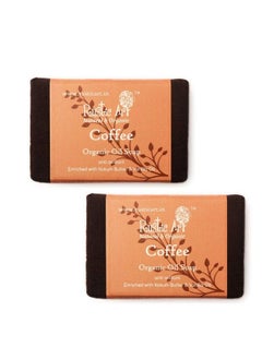 Rustic Art Organic Soap ; Pack Of 2 * 100 Gm (Coffee)  - Image 1
