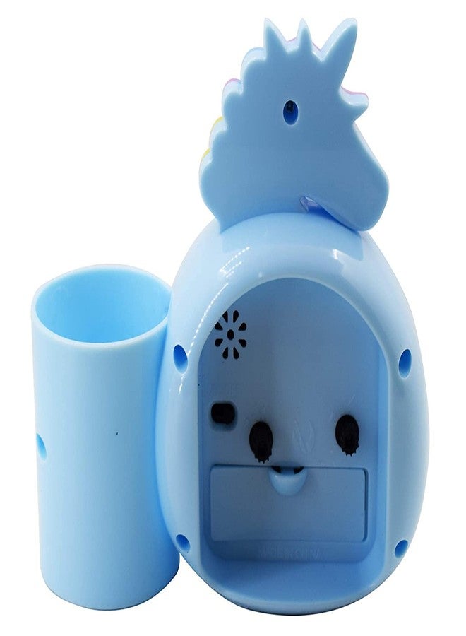ANG® Unicorn Style Alarm Table Clock with Pen Pencil Stand for Kids Room/Boys/Girls Birthday Return Gifts (Blue) - Image 5