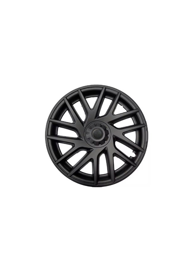 HPS 18-Inch Wheel Covers – Thunder & Flower Pattern | Matte Black & Gray Finish | ABS Material – Set of 4  - Image 1