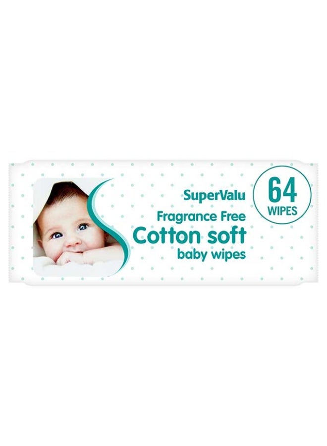Baby Wipes, Fragrance Free - 64pcs, Turkey