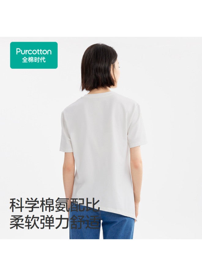 purcotton Women'S Comfortable T-Shirt Slim Stretch Top Summer Short Sleeve Versatile Casual Wear For Daily Commute And Everyday Use - Image 5