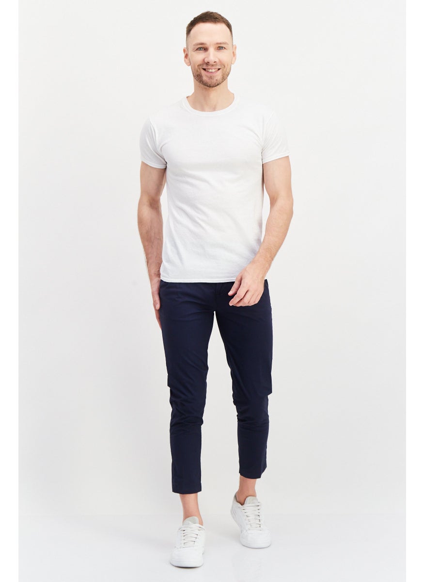 Sorbino Men Regular Fit Plain Chino Pants, Navy  - Image 4