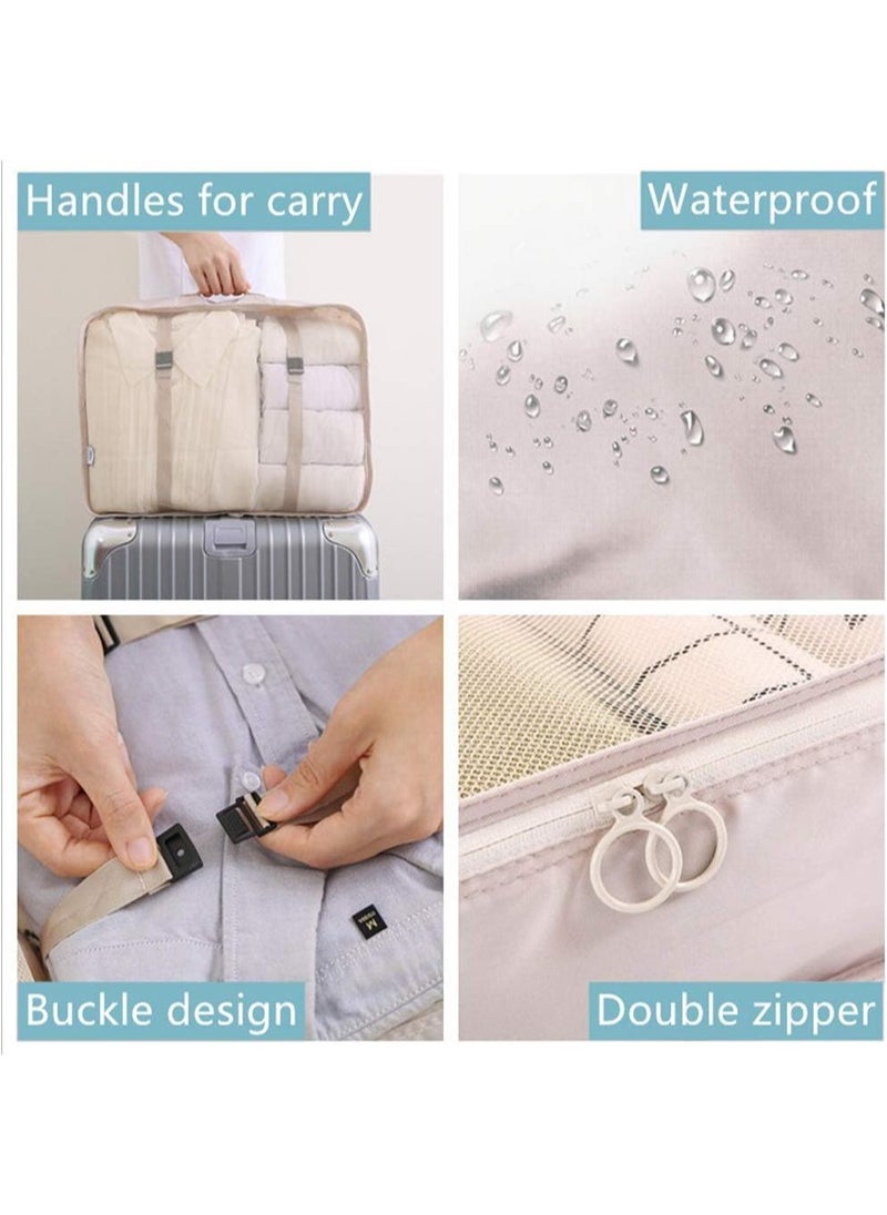 Generic 8-piece travel organizer luggage set suitable for digital toiletries and cosmetics storage bags, suitable for clothes, shoes, suitcases and travel bags  - Image 4