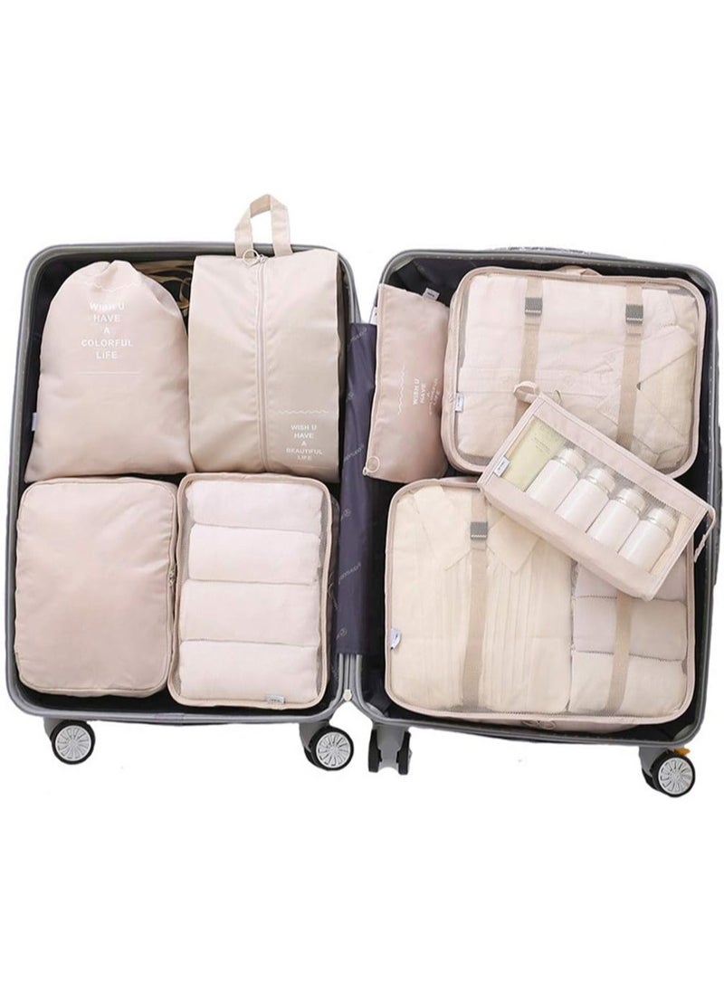 Generic 8-piece travel organizer luggage set suitable for digital toiletries and cosmetics storage bags, suitable for clothes, shoes, suitcases and travel bags  - Image 3