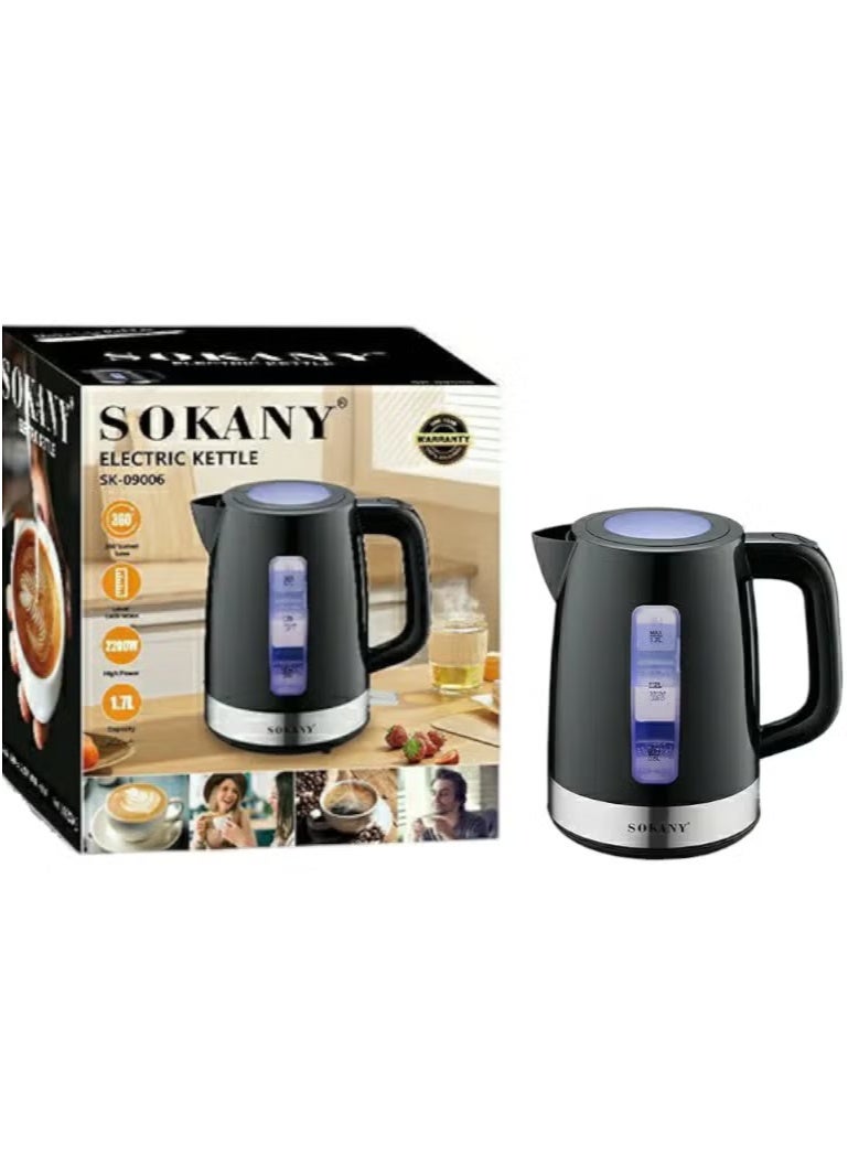 Sokani Sokany Electric Kettle 2200 Watt 1.7 Liter Model SK-09006 Black - Image 2