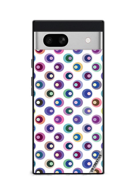 Protective Case Cover For Google Pixel 7a Mix Pattern Design Multicolour