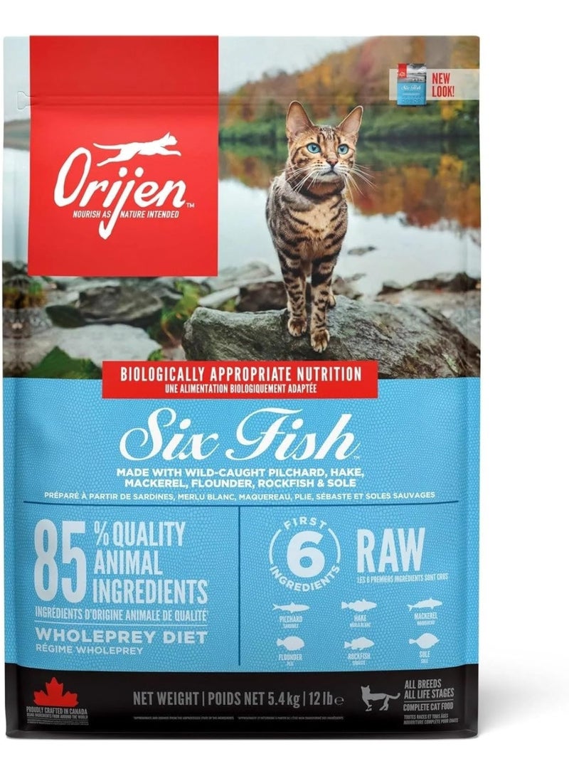 Orijen Six Fish Cat Dry Food 5.4Kg