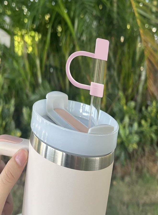 TREXEE 5Pcs 0.4in/10mm Diameter Silicone Straw Covers Cap Compatible with Stanley 20 30&40 Oz Cup, Toppers for Stanley 40 Oz Tumbler with Handle, Dust-Proof Caps for Water Bottle - Image 3