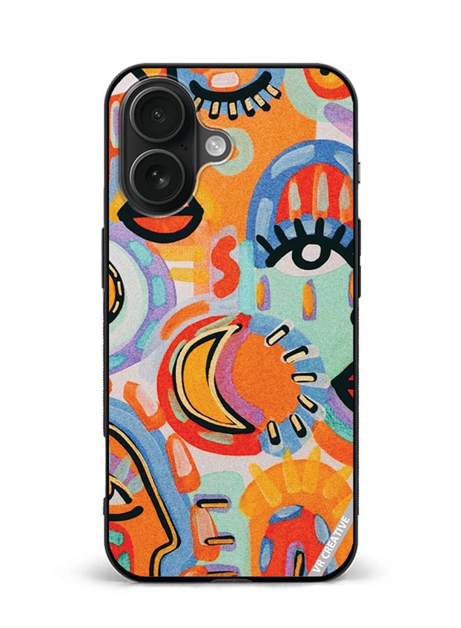 VR CREATIVE Protective Case Cover For Apple iPhone 16 Womenart Design Multicolour