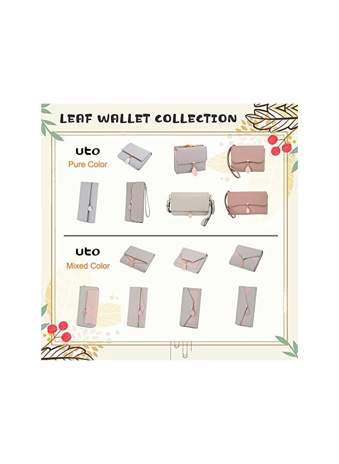 UTO - Crossbody-Bags-for-Women-Leather-Wallet-with-Wristlet 4 Ways Card Phone Checkbook Passport Holder Ladies Clutch Purse - Image 1