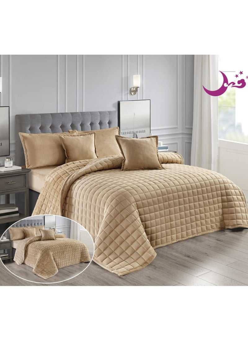 Double winter floral velvet compressed mattress