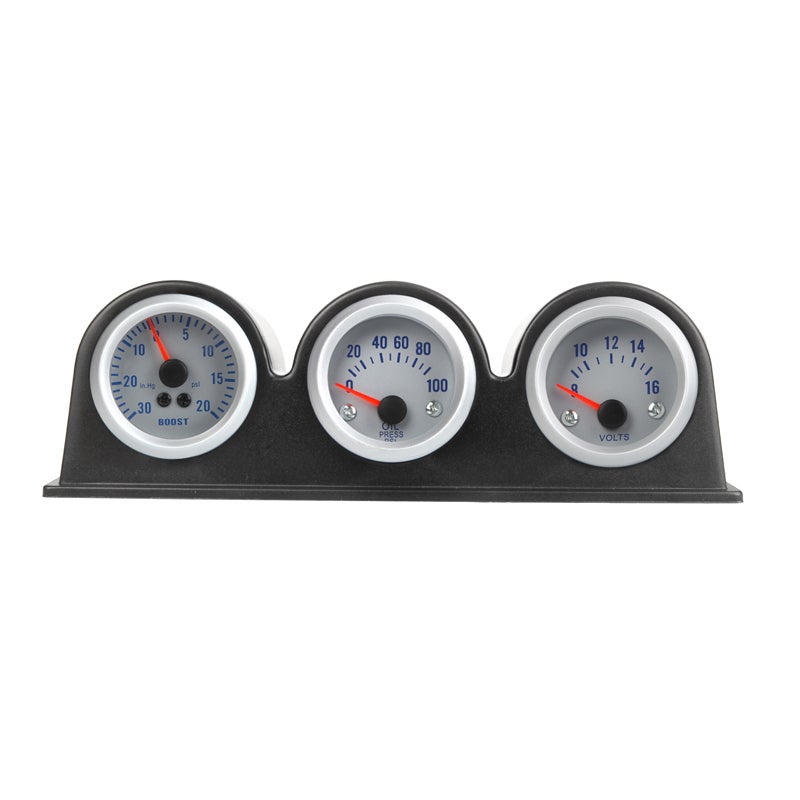 Triple Gauge Holder: 2In 52Mm Diameter, High Quality Durable Plastic, Firm Grip - Secure Platform Fix, Automobile Gauges for Automotive Use - Image 1
