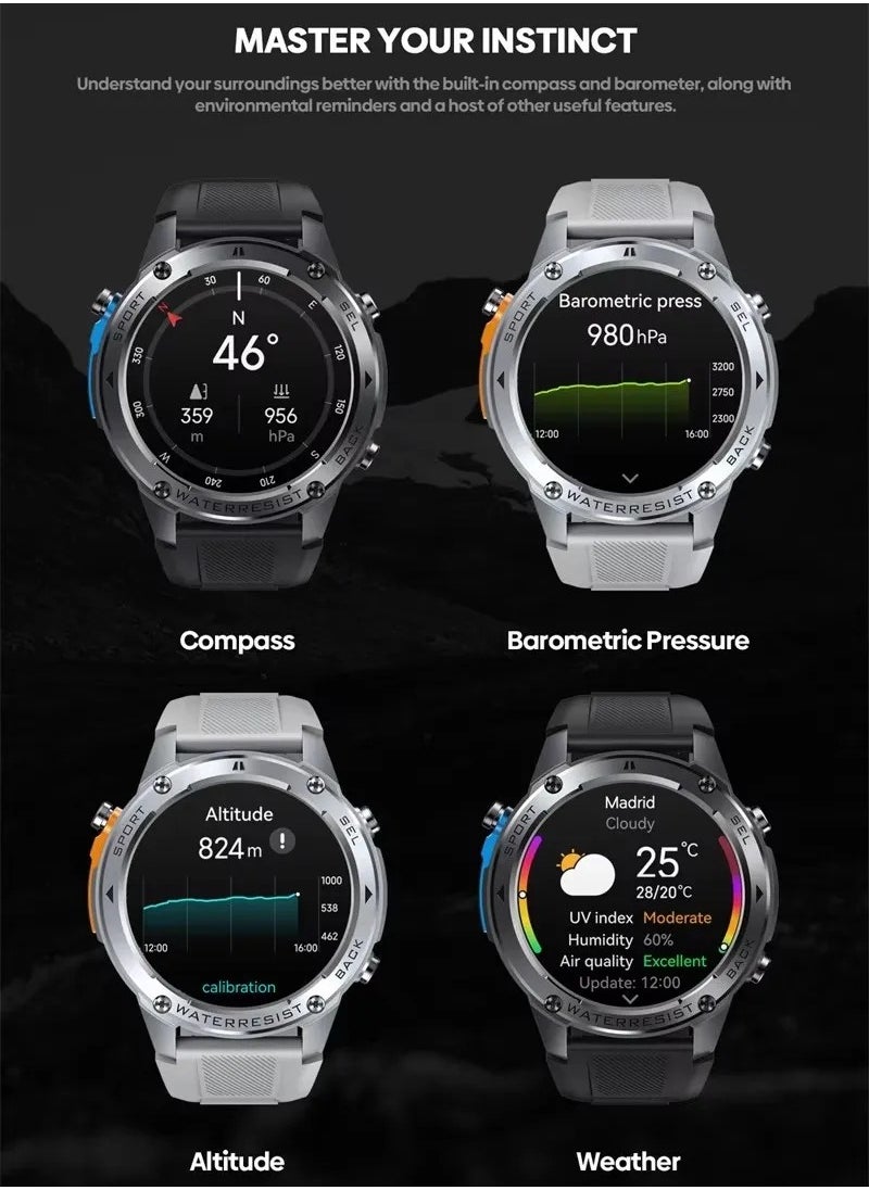 Zeblaze - Zeblaze Stratos 2 Ultra GPS Smartwatch Deep Waterproof 10 ATM Blood Oxygen Fitness Tracking Swimming Level Outdoor Watches - Image 1