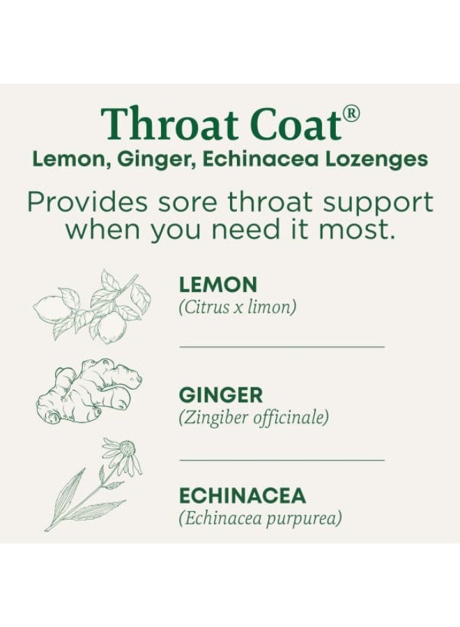 Traditional Medicinals Traditional Medicinals, Organic Throat Coat® Drops, Lemon Ginger Echinacea, 16 Pectin Throat Drops - Image 3