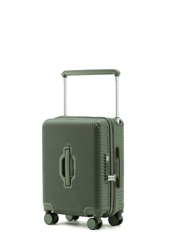 LIGHTGO 7655 ABS mix PC Suitcase check in luggage 20 inch with TSA travel case Green color - Image 1