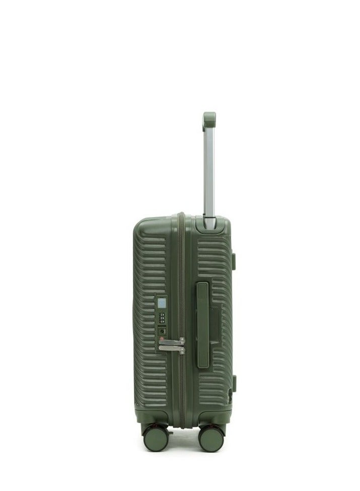 LIGHTGO 7655 ABS mix PC Suitcase check in luggage 20 inch with TSA travel case Green color - Image 3