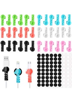 Generic 2 pcs Charger Cable Protector with Sucker Suction, Data Cable Management Saver Charging Cord Protective for iPhone Samsung MacBook Universal Earphone Cable Cover  - Image 3