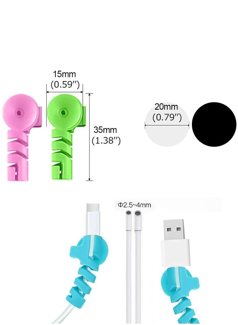 2 pcs Charger Cable Protector with Sucker Suction, Data Cable Management Saver Charging Cord Protective for iPhone Samsung MacBook Universal Earphone Cable Cover - Image 4