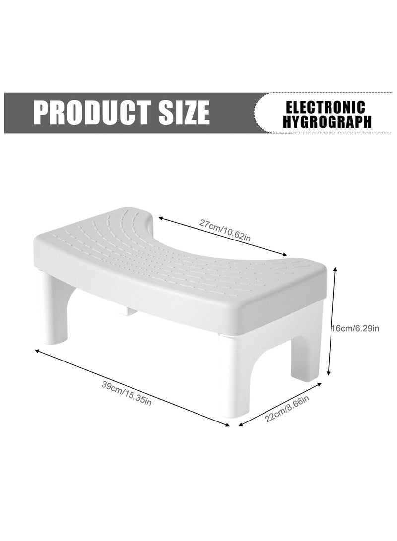 LEFAFA Toilet Stool Poop Stool, Squatting Potty Stool for Adults, Portable Plastic Toilet Step Stool, Non-Slip Poop Foot Stool for Bathroom, Foot Rest Stool, Healthy for Seniors and Kids - Image 2