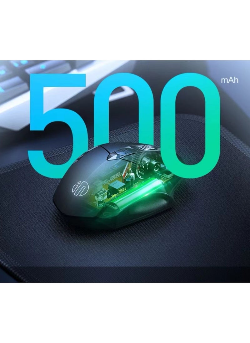 inphic - Inphic 500.0 mAh Rechargeable Wireless Optical Mouse Black - Image 1