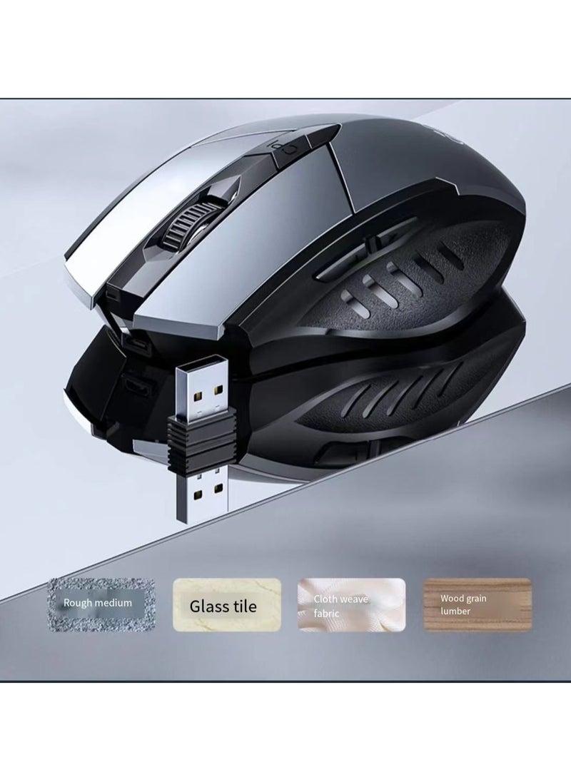 inphic - Inphic 500.0 mAh Rechargeable Wireless Optical Mouse Black - Image 1