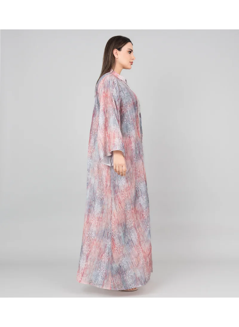 IKKXA Petal Grace Embroidered Jalabiya with Belt