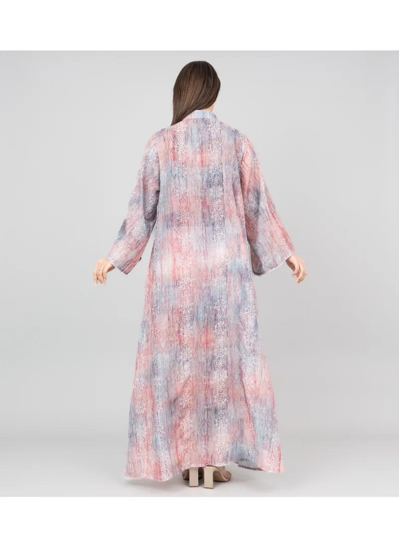 IKKXA Petal Grace Embroidered Jalabiya with Belt