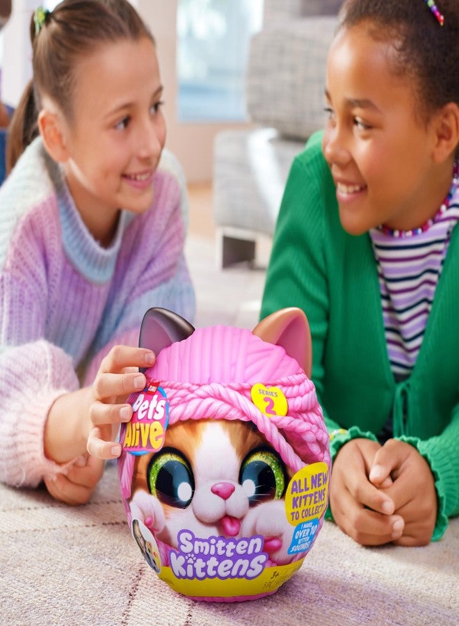 Pets Alive Smitten Kittens Series 2 (British Shorthair) by ZURU - Interactive Plush Cat Toy with 10 Sounds, Surprise Unboxing, Soft Collectible Pet for Ages 3+ - Image 2