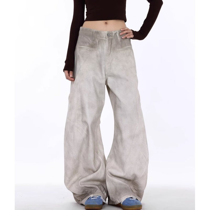 Unisex Classic Denim Jeans Loose Fit Daily Outdoor Wear - Image 1