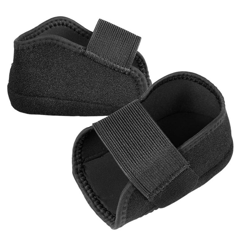 Thick Anti Wear Heel Cushion Pads Hook Loop Sleeves For Men Women Size L 41 45 Black 2pcs - Image 2
